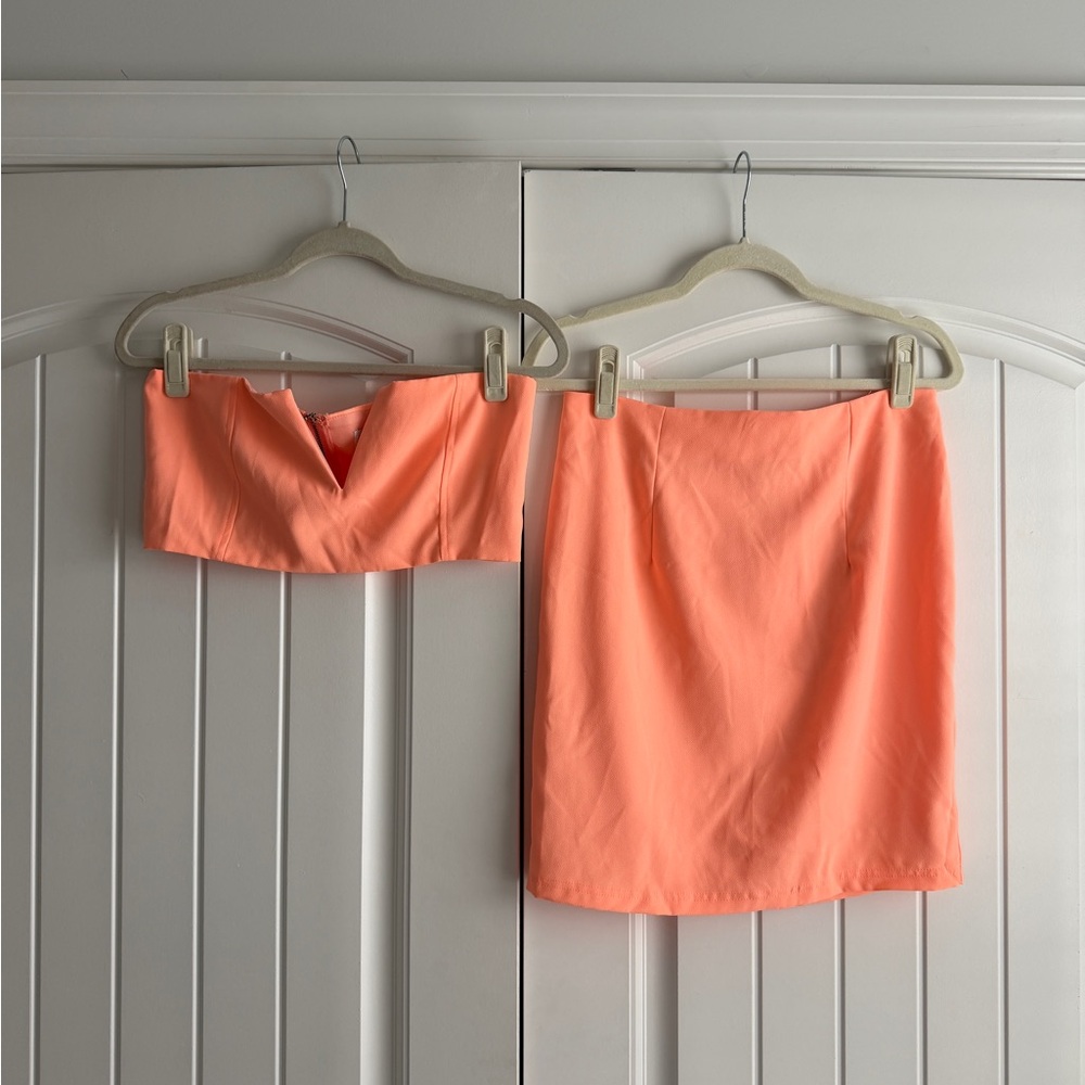 Sabo Skirt Vibrant Peach Skirt Set